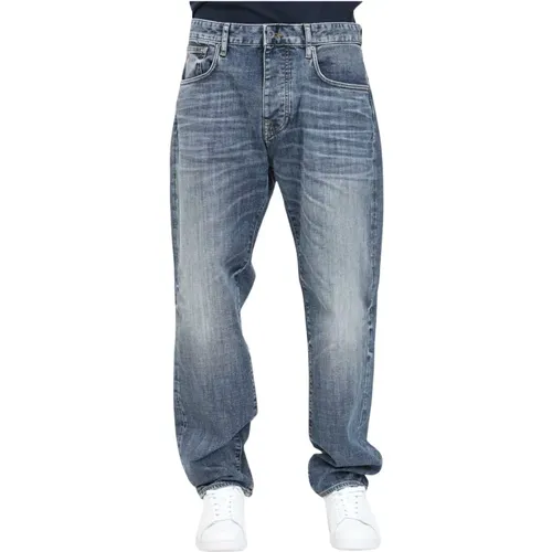 Lockere Tapered Denim Jeans - Armani Exchange - Modalova