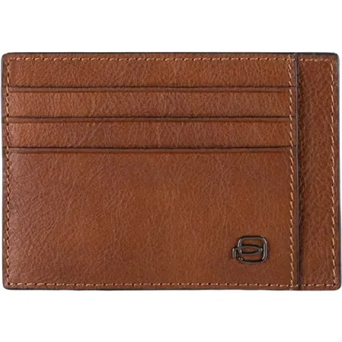 Leather Credit Card Wallet , male, Sizes: ONE SIZE - Piquadro - Modalova