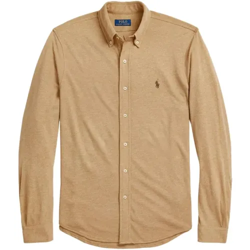 Classic Camel Mesh Shirt , male, Sizes: S, XL - Ralph Lauren - Modalova