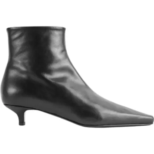 Schwarze Leder Stiefeletten TotêMe - TotêMe - Modalova