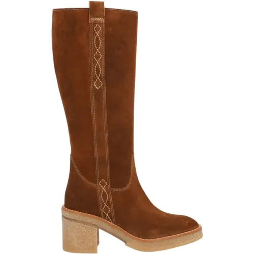 Casual Camel Wildleder Damenstiefel , Damen, Größe: 36 EU - Alpe - Modalova