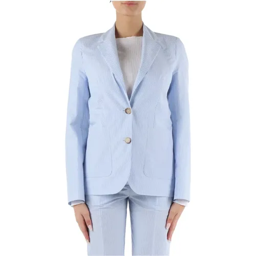 Striped Regular Fit Cotton Jacket , female, Sizes: M, XS, S - Tommy Hilfiger - Modalova