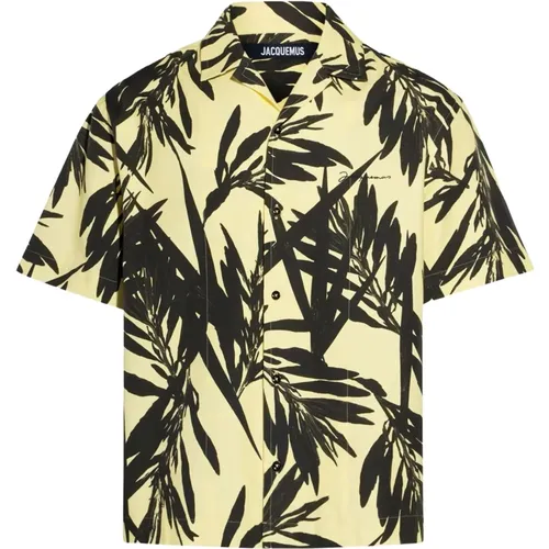 Short Sleeve Shirts, male, , Size: L Palm Tree Print Shirt - Jacquemus - Modalova