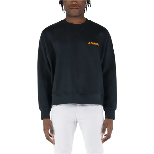 Printed Crewneck Sweatshirt , male, Sizes: XS, S, M - A Paper Kid - Modalova