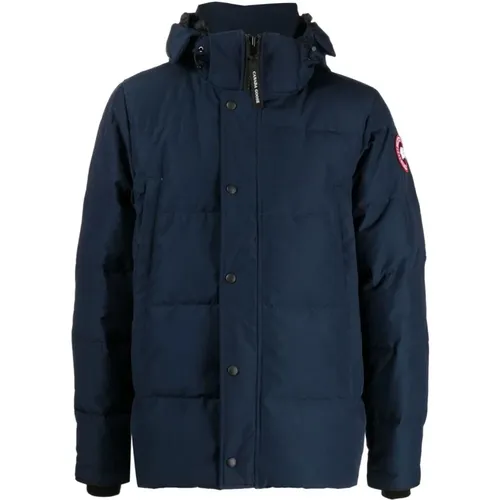 Winter Jackets, male, , Size: M Wyndham Parka with Logo Patch - Canada Goose - Modalova