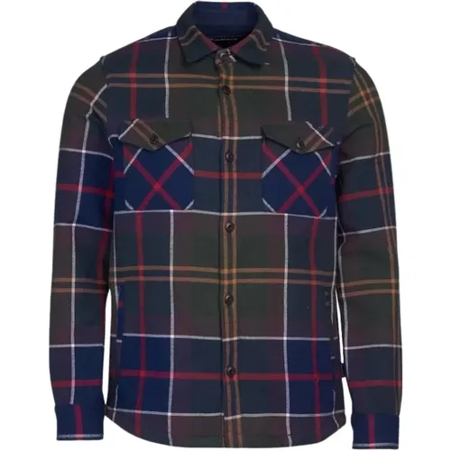 Baumwoll-Twill Overshirt mit Tartan-Muster , Herren, Größe: L - Barbour - Modalova