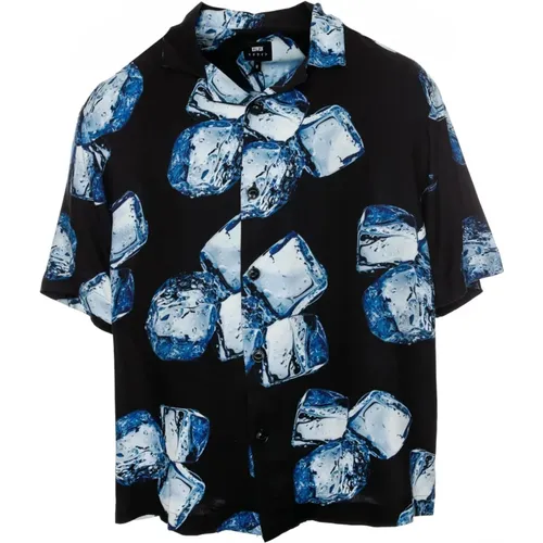 Ice Cube Cuban Collar Shirt , male, Sizes: XL, S, L, M - Edwin - Modalova