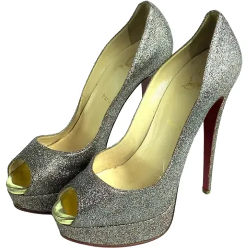 Pre-owned Fabric heels , female, Sizes: 6 1/2 UK - Christian Louboutin Pre-owned - Modalova