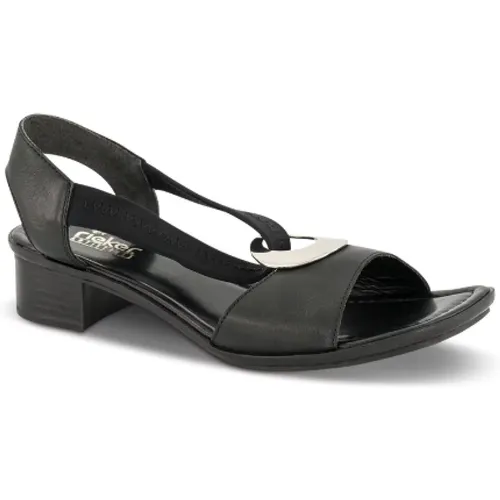 Klassische Sandale mit elastischem Riemen und Metallschnalle , Damen, Größe: 41 EU - Rieker - Modalova