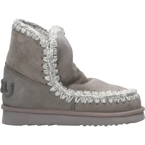 Grey Glitter Logo Ankle Boots , female, Sizes: 5 UK, 6 UK, 4 UK, 7 UK, 8 UK - Mou - Modalova