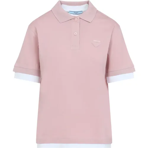 Polo Shirts, female, , Size: XS Polo Collar Top - Prada - Modalova