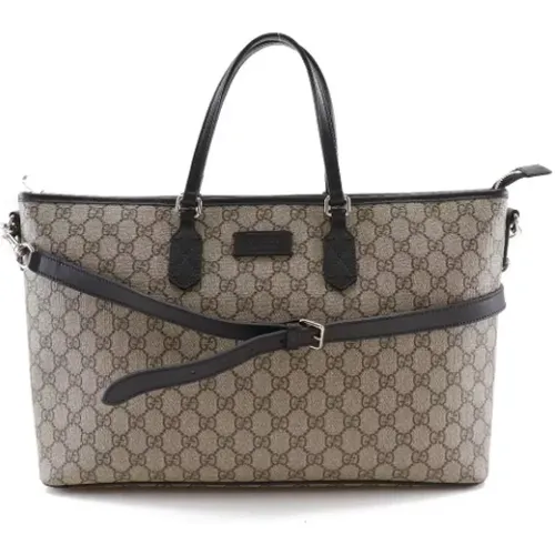 Pre-owned Tote Bags, female, , Size: ONE SIZE Pre-owned Canvas shoulder-bags - Gucci Vintage - Modalova