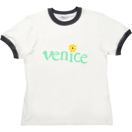 Venice Cotton T-shirt , male, Sizes: L, M, XL, 2XL - ERL - Modalova