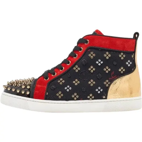 Pre-owned Sneakers, female, , Size: 9 1/2 US Pre-owned Fabric sneakers - Christian Louboutin Pre-owned - Modalova