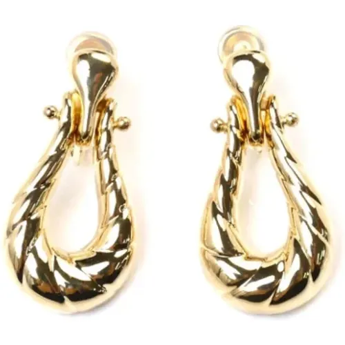 Pre-owned Jewellery, female, , Size: ONE SIZE Pre-owned Gold earrings - Celine Vintage - Modalova