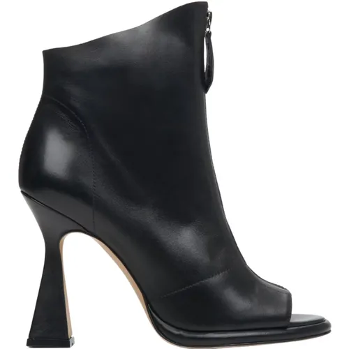 Women`s Open-Toe Ankle Boots with a Funnel Heel Er00112869 , female, Sizes: 4 UK, 3 UK - Estro - Modalova