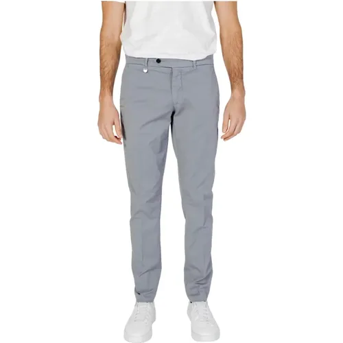 Chinos, male, , Size: 2XL Grey Cotton Blend Trousers with Pockets - Antony Morato - Modalova