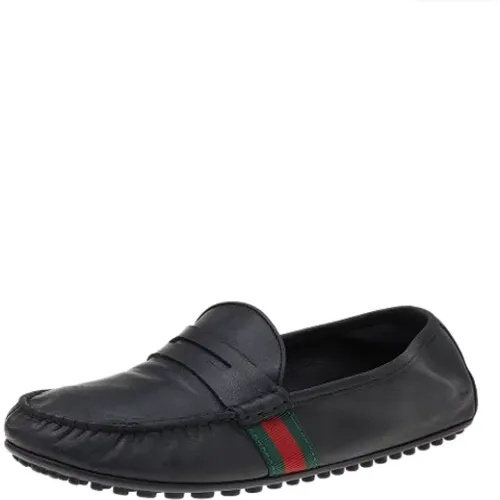 Pre-owned Flats, female, , Size: 13 1/2 US Pre-owned Leather flats - Gucci Vintage - Modalova