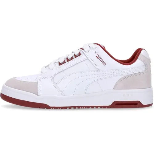 Sneakers, male, , Size: 9 1/2 US Retro Low Sneaker White/Red - Puma - Modalova