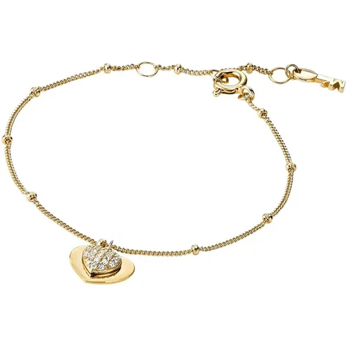 Bracelets, female, , Size: ONE SIZE Women's Bracelet Heart Gold 87546641 - Michael Kors - Modalova