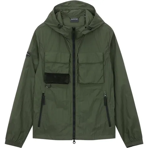 Olive Ss24 Water-Repellent Jacket , male, Sizes: L, 3XL, 2XL, XL, M - duvetica - Modalova