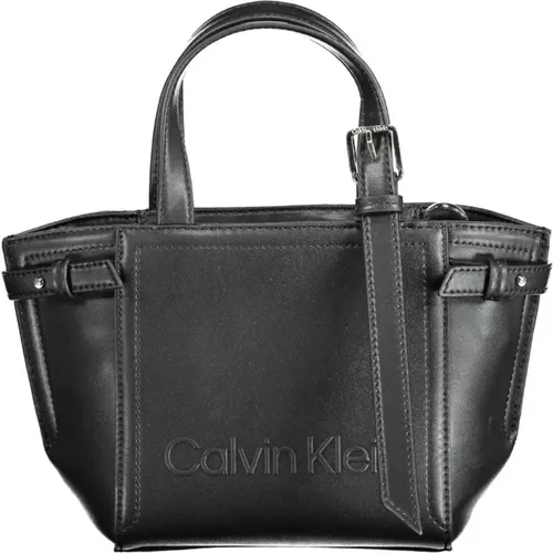 Tote Bags, female, , Size: ONE SIZE Eco-Friendly Handbag with Zip Closure - Calvin Klein - Modalova