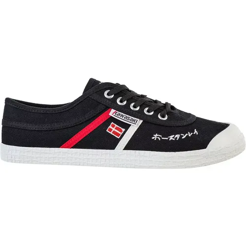 Japanische Signatur Canvas Sneakers , Herren, Größe: 39 EU - Kawasaki - Modalova