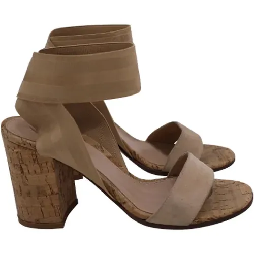 Pre-owned Sandals, female, , Size: 7 US Pre-owned Suede sandals - Gianvito Rossi Pre-owned - Modalova