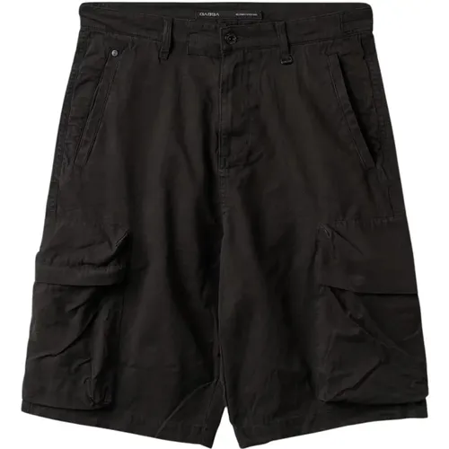 Schwarze Cargo-Shorts mit tiefem Schritt , Herren, Größe: XL - Gabba - Modalova