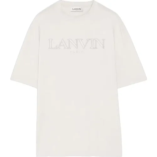 Klassisches Besticktes T-Shirt - Lanvin - Modalova
