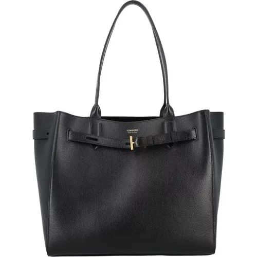 Schwarze Leder-Tote-Tasche Tom Ford - Tom Ford - Modalova