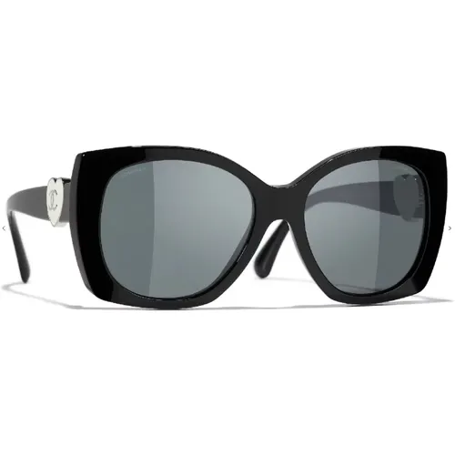 Cc5519 Sunglasses in and Grey , female, Sizes: 55 MM - Chanel - Modalova