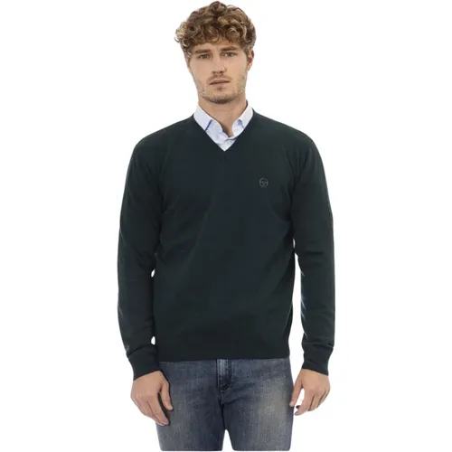 V-Neck Wool Sweater , male, Sizes: M, L - Sergio Tacchini - Modalova