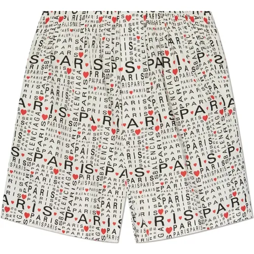 Casual Shorts, male, , Size: XL Shorts with logo - Balenciaga - Modalova