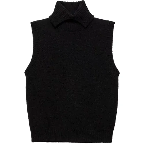 Turtlenecks, female, , Size: XS Turtleneck Sleeveless Women's Top - Prada - Modalova