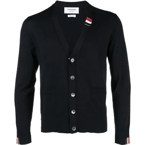 V-Neck Cardigan Sweater , male, Sizes: 2XL, S, L, XL - Thom Browne - Modalova