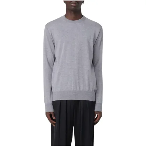 Grey Melange Wool Sweater , male, Sizes: 2XL - Altea - Modalova