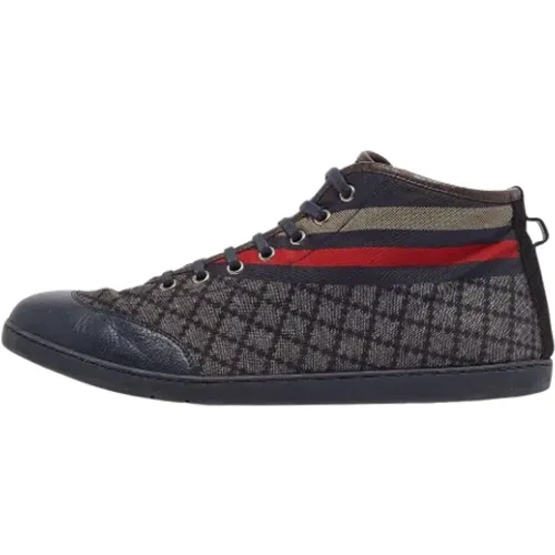 Pre-owned Sneakers, male, , Size: 9 1/2 US Pre-owned Leather sneakers - Gucci Vintage - Modalova