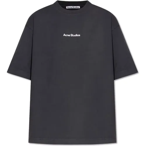 T-Shirt mit Logo , Damen, Größe: S - Acne Studios - Modalova