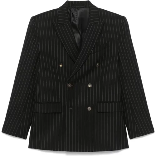 Blazers, female, , Size: XS Pinstripe Double Breasted Blazer - Wardrobe.nyc - Modalova