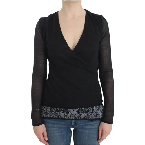 V-neck Strickware , Damen, Größe: M - Ermanno Scervino - Modalova