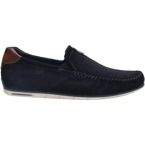 Blaue Wildleder Loafers , Herren, Größe: 44 EU - Bugatti - Modalova