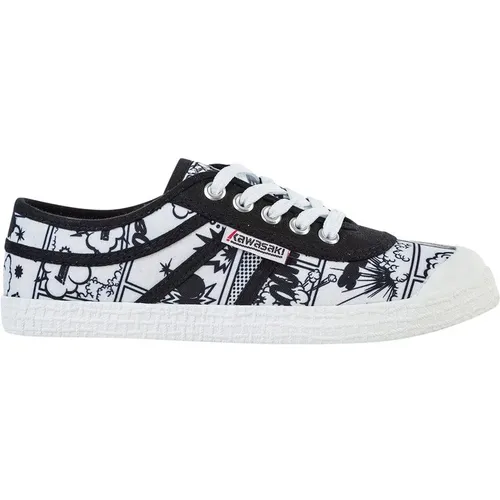 Cartoon Canvas Sneakers , Herren, Größe: 38 EU - Kawasaki - Modalova