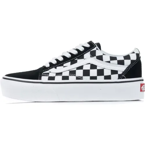 Sneakers, female, , Size: 7 US Platform Checkerboard Sneakers for Women - Vans - Modalova