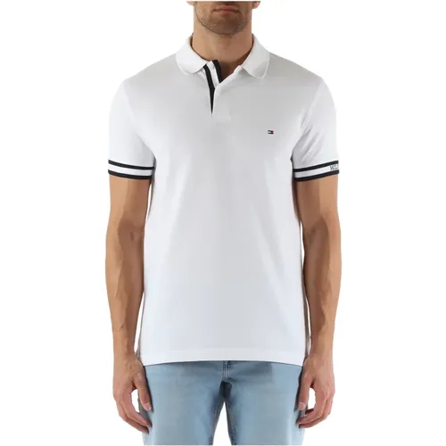 Slim Fit Cotton Polo with Front Logo Embroidery , male, Sizes: 2XL, S, XL, M, L - Tommy Hilfiger - Modalova