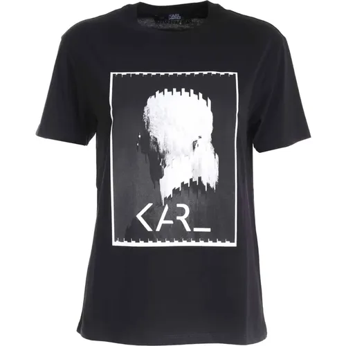 Karl Legend Print Tshirt , female, Sizes: L, S, XS - Karl Lagerfeld - Modalova