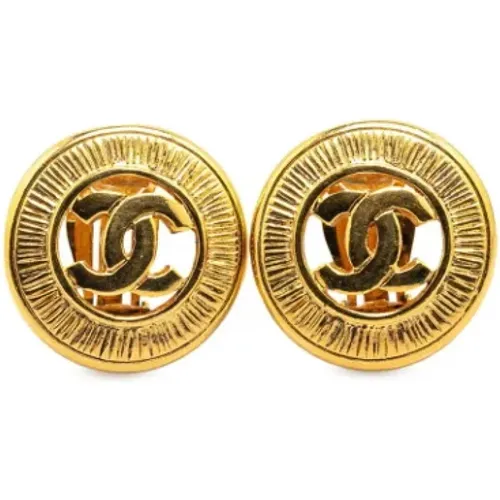 Pre-owned Jewellery, female, , Size: ONE SIZE Pre-owned Metal earrings - Chanel Vintage - Modalova