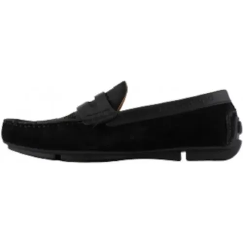 Handmade Suede Loafers , male, Sizes: 10 UK, 11 UK, 8 UK, 7 UK, 9 UK - Emporio Armani - Modalova