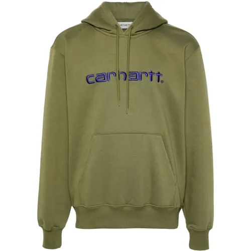 Hoodies, male, , Size: L Sweater with Hood and Logo - Carhartt WIP - Modalova