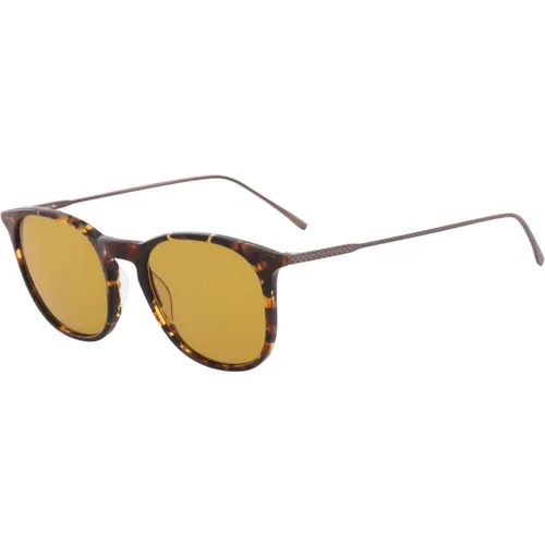 Stilvolle Sonnenbrille mit gelber Zeiss-Linse,Stilvolle Sonnenbrille Braun Zeiss - Lacoste - Modalova